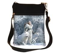 Nemesis Now Schultertasche, Motiv: Winter-Wächter, 23 cm, Weiß, Kunstleder und Leinen, Einheitsgröße, Design von Anne Stokes