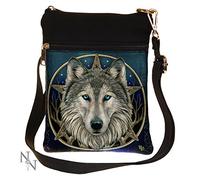 Nemesis Now Wild One Lisa Parker Schultertasche, 23 cm, Schwarz, PU und Canvas, Gr