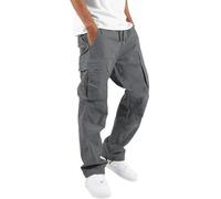 NEMXCE Cargohose Herren Chino Hose aus Leichter Baumwolle mit 6 Taschen Jogginghose elastischer Taille mit Kordelzug Freizeithose für Männer