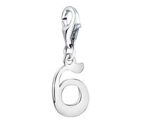 Nenalina Charm Zahl 6 Anhänger in 925 Sterling Silber für alle gängigen Charmträger und Bettelarmband 713261-000