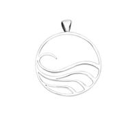 Nenalina, Anhänger Wellen Strand Sommer Ketten-Anhänger 925 Silber in silber, Schmuck für Damen Gr. OneSize