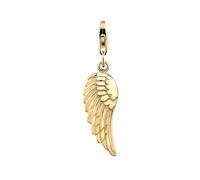 Nenalina Charm-Einhänger »Anhänger Flügel Engel Glücksbringer 925 Silber«, goldfarben