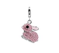 Nenalina Anhänger Hase 925 Silber, mit Kristallen von Swarovski® Rosa Damen