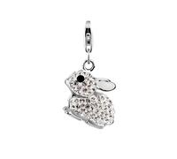 Nenalina Anhänger Hase 925 Silber, mit Kristallen von Swarovski® Weiß Damen