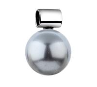 Nenalina Anhänger in 925 Sterling Silber mit grauer Glas-Perle für Damen Kette oder Halskette 846504-199