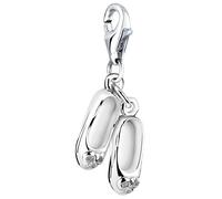 Nenalina Ballerina-Schuhe Karabiner Charm Anhänger für Bettelarmband aus 925 Sterling Silber 713123-000