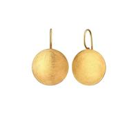 Nenalina Basic Geo Kreis Brushed Trend 925 Silber goldfarben Damen