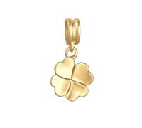 Nenalina Bead Anhänger Kleeblatt Glück 925 Silber goldfarben Damen