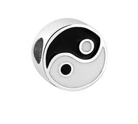 Nenalina Bead Anhänger Yin und Yang 925er Sterling Silber | Charm Bead kompatibel für alle gängigen Träger Armbänder und Ketten | 717537-001