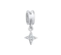 Nenalina Bead Stern Star 925 Silber, mit Kristallen von Swarovski® silberfarben Damen