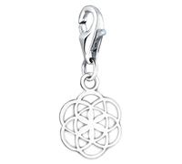 Nenalina Blume des Lebens Karabiner Charm Anhänger für Bettelarmband aus 925 Sterling Silber 713218-000