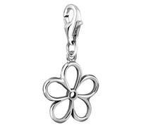Nenalina Blume Karabiner Charm Anhänger für Bettelarmband aus 925 Sterling Silber 713018-000