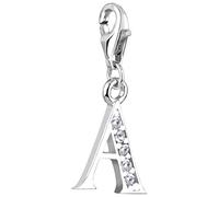 Nenalina Buchstabe A Karabiner Charm Anhänger für Bettelarmband aus 925 Sterling Silber 712701-019