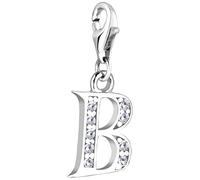 Nenalina Buchstabe B Karabiner Charm Anhänger für Bettelarmband aus 925 Sterling Silber 712702-019