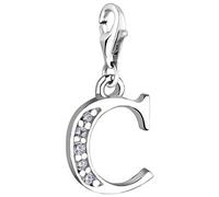 Nenalina Buchstabe C Karabiner Charm Anhänger für Bettelarmband aus 925 Sterling Silber 712703-019