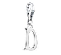 Nenalina Buchstabe D Karabiner Charm Anhänger für Bettelarmband aus 925 Sterling Silber 713233-000