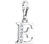 Nenalina Buchstabe E Karabiner Charm Anhänger für Bettelarmband aus 925 Sterling Silber 712705-019