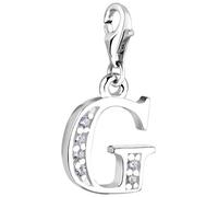 Nenalina Buchstabe G Karabiner Charm Anhänger für Bettelarmband aus 925 Sterling Silber 712707-019