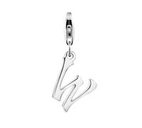 Nenalina Charm Buchstaben-Anhänger Initialen Trend 925 Silber (Farbe: Silber, Ausführung: W)