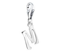 Nenalina Buchstabe M Karabiner Charm Anhänger für Bettelarmband aus 925 Sterling Silber 713242-000