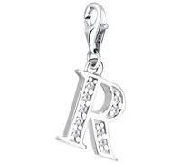 Nenalina Buchstabe R Karabiner Charm Anhänger für Bettelarmband aus 925 Sterling Silber 712718-019