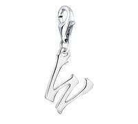 Nenalina Charm Buchstaben-Anhänger Initialen Trend 925 Silber (Farbe: Silber, Ausführung: W)