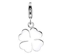 Nenalina Charm-Einhänger »Anhänger Kleeblatt Glück Talisman 925 Silber«, silberfarben