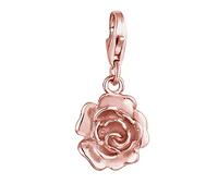 Nenalina, Charm Anhänger Rose Blume Floral Romantisch 925 Silber in gold, Schmuck für Damen Gr. OneSize