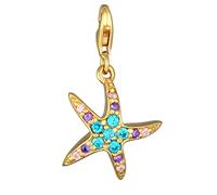 Nenalina Charm Anhänger Seestern 925 Sterling Silber - Clasp Charm Damen - Handgefertigt, stilvoll & elegant