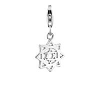 Nenalina Charm Anhänger Herzchakra Symbol Yoga 925 Silber Silber