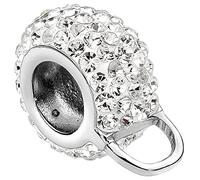 Nenalina, Charm Charm Träger Bead Kristalle 925 Silber in silber, Schmuck für Damen Gr. OneSize