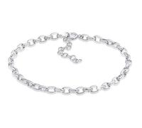 Nenalina, Armband Charmträger Gliederarmband Oval Basic 925 Silber in silber, Schmuck für Damen Gr. 16 cm
