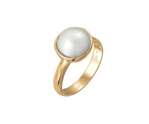 Nenalina Damenring Mabe Perle Klassisch Edel 925 Silber 52 Damen