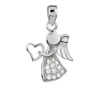 Nenalina Kettenanhänger »Engel Herz Glücksbringer Zirkonia 925 Silber«