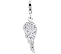 Nenalina Charm Anhänger Flügel Kristalle 925 Silber Silber
