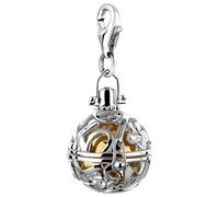 Nenalina Engelsflüsterer Karabiner Charm Anhänger für Bettelarmband aus 925 Sterling Silber 712082-919