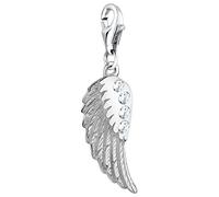Nenalina Charm-Einhänger »Anhänger Flügel Zirkonia Glücksbringer 925 Silber«