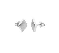 Nenalina Ohrstecker 925 Silber Damen Ohrringe Karo matt gebürstet für
