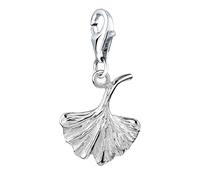 Nenalina Ginko Blatt Karabiner Charm Anhänger für Bettelarmband aus 925 Sterling Silber 713273-000