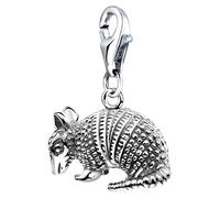Nenalina, Charm Anhänger Gürteltier 925 Sterling Silber in silber, Schmuck für Damen Gr. OneSize