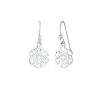 Nenalina Hänger Blume des Lebens Ornament 925 Silber silberfarben Damen