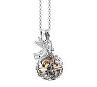 Nenalina Halskette Damen 925 Silber mit Engel und Klangkugel Anhänger