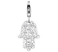 Nenalina Hand der Fatima Charm Karabiner Charm Anhänger für Bettelarmband aus 925 Sterling Silber 0411521218