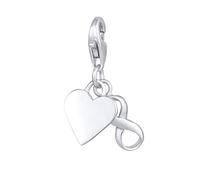 Nenalina Charm Herz Infinity Symbol Anhänger Basic 925Er Silber (Farbe: Silber)