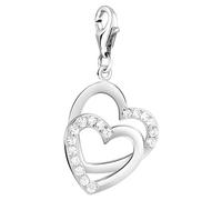 Charm Herz Anhänger Zirkonia 925 Sterling Silber Nenalina Silber 001 (Artikelnummer: 4Q695/10X001)