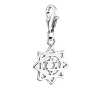 Nenalina Charm Anhänger Herzchakra Symbol Yoga 925 Silber Silber