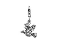Nenalina - Hexen-Anhänger Halloween Witch Besen 925er Silber Charms & Kettenanhänger Damen