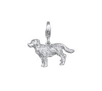 Nenalina Golden Retriever Karabiner Charm Anhänger für Bettelarmband aus 925 Sterling Silber 713170-000