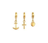 Nenalina Charm Kreuz Herz Anker Liebe Glaube Set 925 Silber Home & Lifestyle Anhänger Produkte (1.0 st)