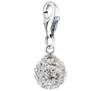 Nenalina Charm Anhänger Ball Kristalle 925 Silber Silber
